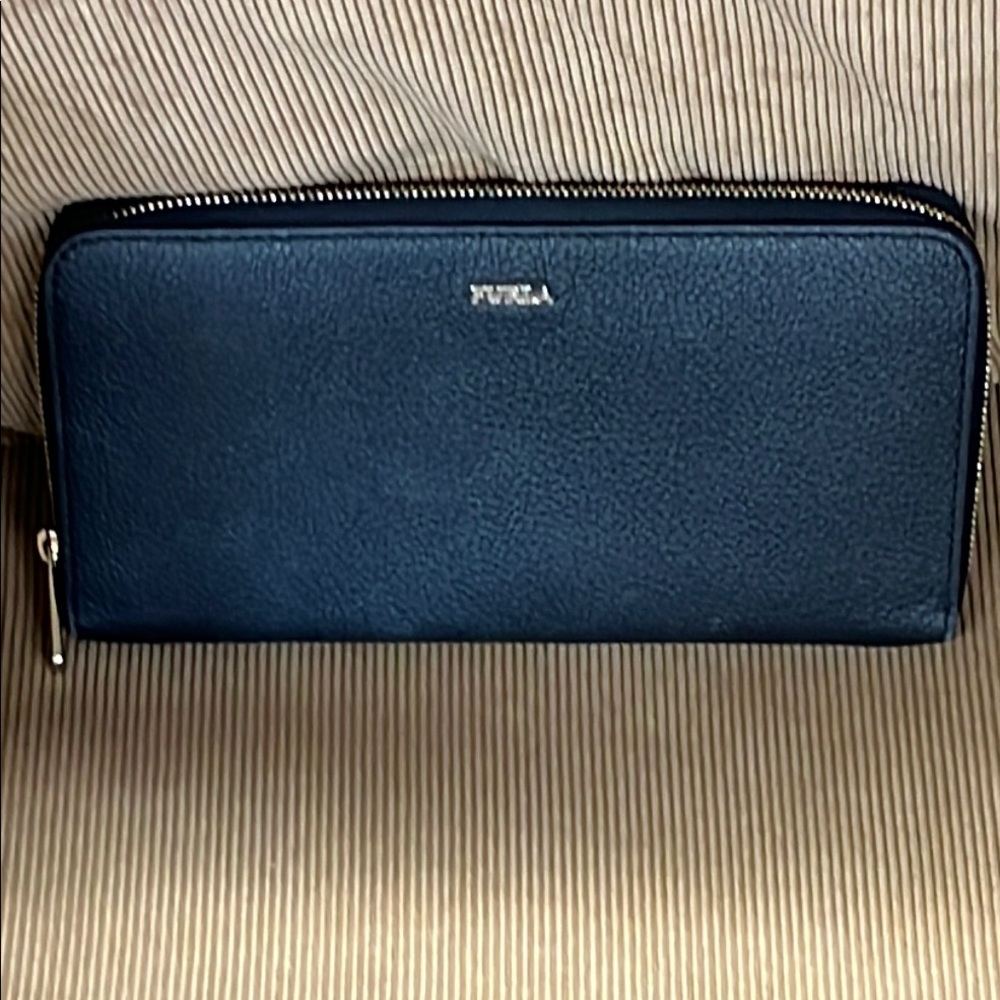 Furla Blue Leather Wallet